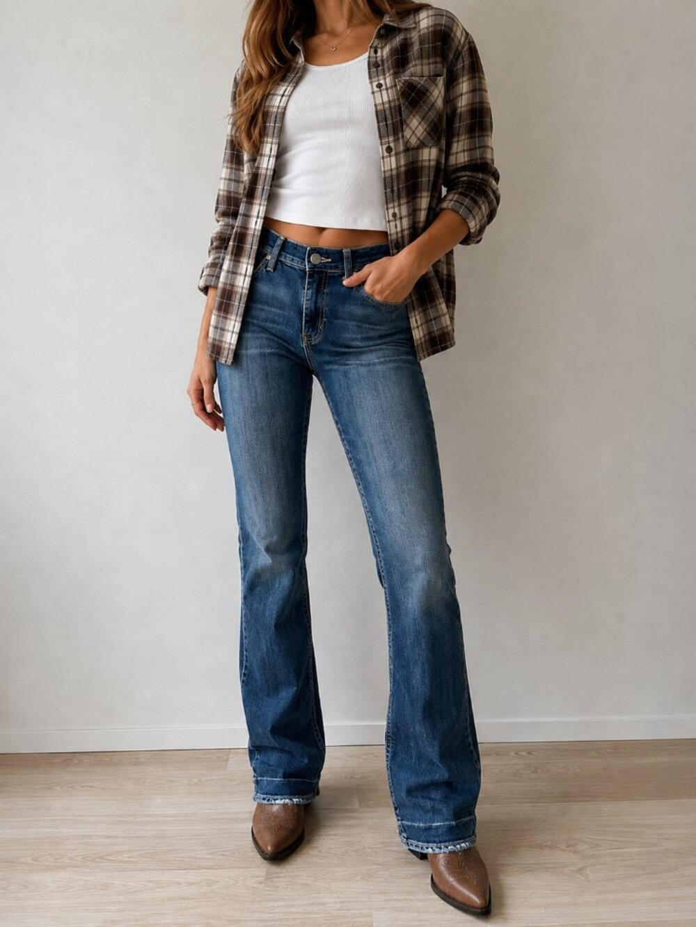 Wrangler Q Baby Bootcut Jeans Womens 13 14 x 32 Stretch Western Cowgirl Denim